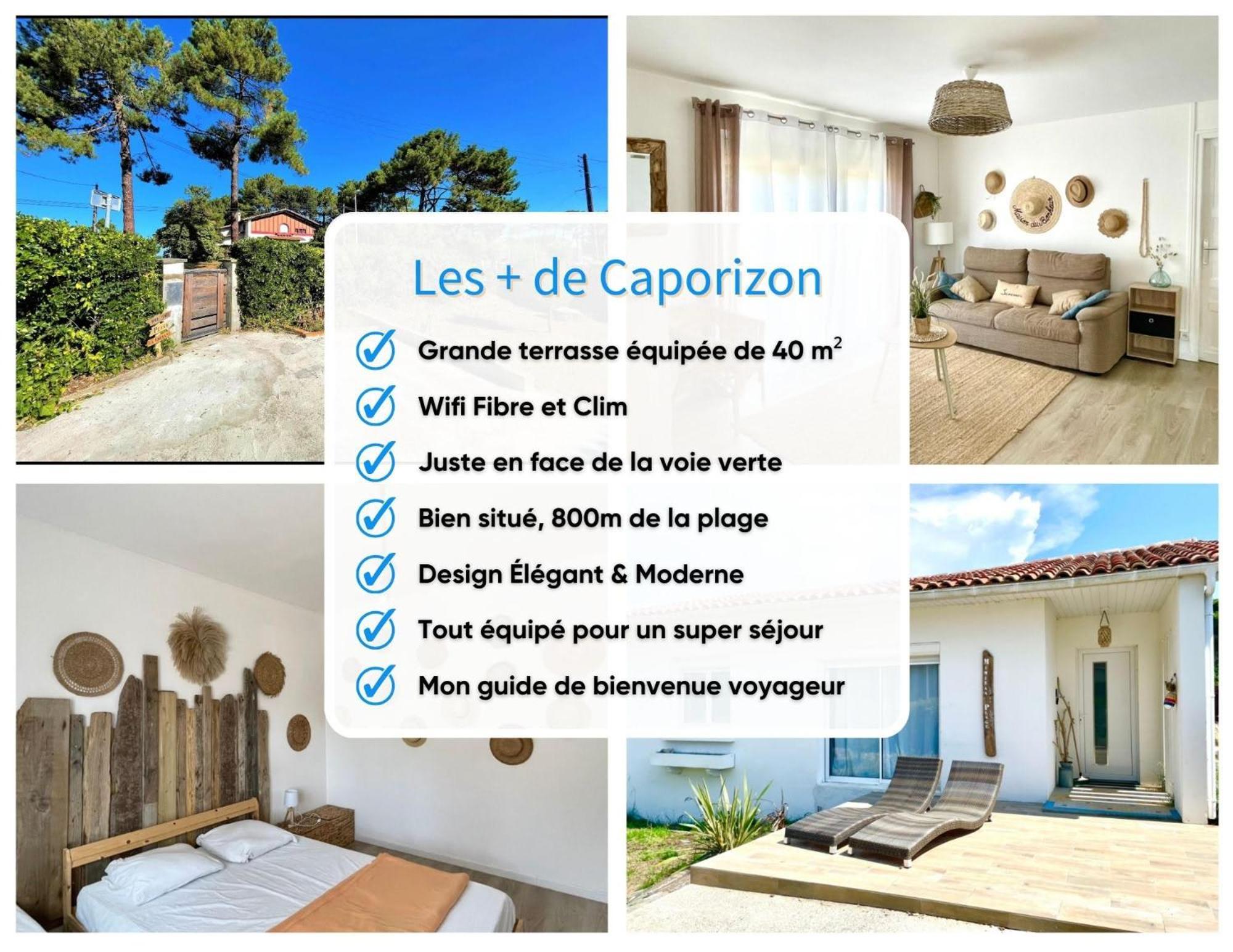 Caporizon-Villa Courant-Terrasse-Proche Plage มีมีซ็อง ภายนอก รูปภาพ